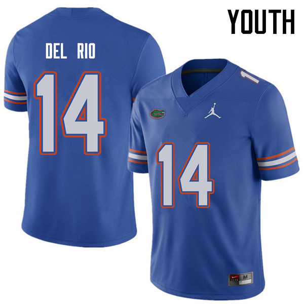 Jordan Brand Youth #14 Luke Del Rio Florida Gators College Football Jerseys Sale-Royal - Click Image to Close